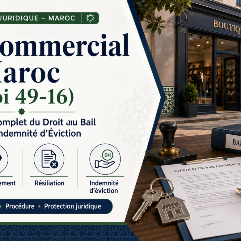Bail Commercial Maroc (Loi 49-16) : Le Guide Complet du Droit au Bail et de l’Indemnité d’Éviction
